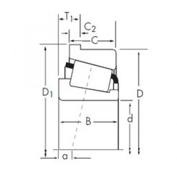 101,6 mm x 180,975 mm x 48,006 mm  Timken 780/772-B Rolamentos de rolos gravados