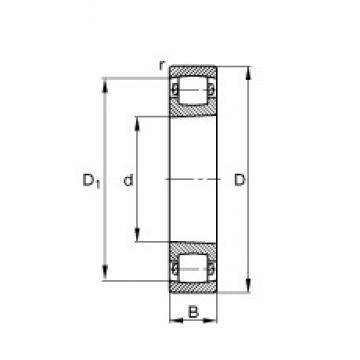 110 mm x 200 mm x 38 mm  FAG 20222-K-MB-C3 Rolamentos esféricos de rolamentos