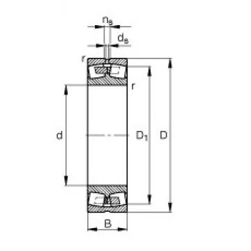 280 mm x 380 mm x 75 mm  FAG 23956-MB Rolamentos esféricos de rolamentos