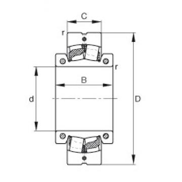 3 1/4 inch x 160 mm x 70 mm  FAG 222S.304 Rolamentos esféricos de rolamentos