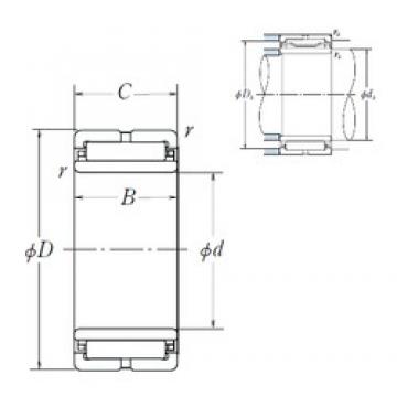 25 mm x 42 mm x 23 mm  NSK NA5905 Rolamentos de agulha