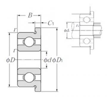 8 mm x 14 mm x 3,5 mm  NTN FLBC8-14 Rolamentos de esferas profundas