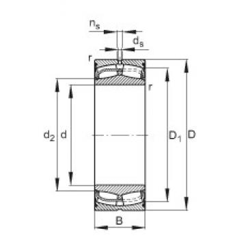 110 mm x 180 mm x 69 mm  FAG 24122-E1-2VSR Rolamentos esféricos de rolamentos