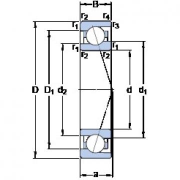 20 mm x 37 mm x 9 mm  SKF 71904 CE/P4A Rolamentos de esferas de contacto angular