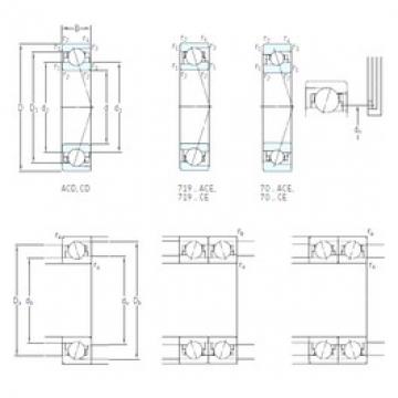 110 mm x 140 mm x 16 mm  SKF 71822 ACD/HCP4 Rolamentos de esferas de contacto angular