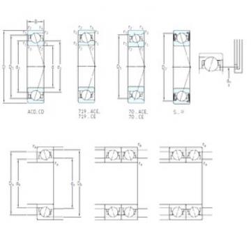 120 mm x 180 mm x 28 mm  SKF S7024 CB/P4A Rolamentos de esferas de contacto angular