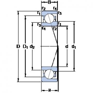 50 mm x 72 mm x 12 mm  SKF 71910 CE/HCP4A Rolamentos de esferas de contacto angular