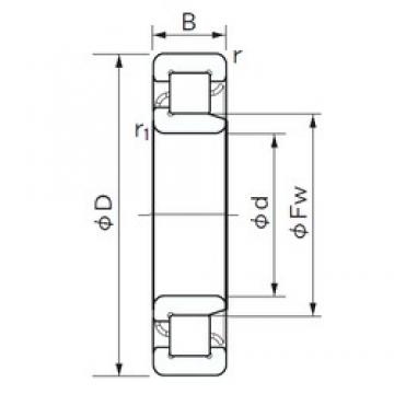 100 mm x 215 mm x 47 mm  NACHI NJ 320 Rolamentos cilíndricos