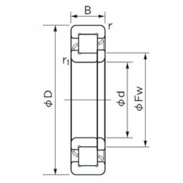 100 mm x 180 mm x 34 mm  NACHI NUP 220 E Rolamentos cilíndricos