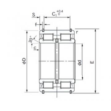 160 mm x 240 mm x 109 mm  NACHI E5032NR Rolamentos cilíndricos