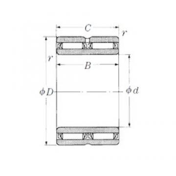 30 mm x 45 mm x 26 mm  NSK NAFW304526 Rolamentos de agulha