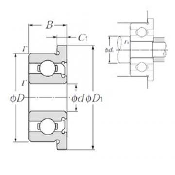 2,5 mm x 7 mm x 3 mm  NTN FLWBC2,5-7ZA Rolamentos de esferas profundas