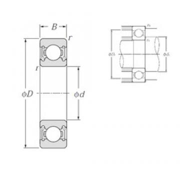 110 mm x 170 mm x 28 mm  NTN 6022LLU Rolamentos de esferas profundas