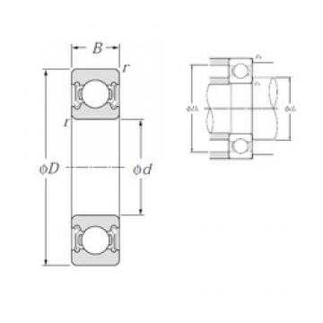 85 mm x 130 mm x 22 mm  NTN 6017LLB Rolamentos de esferas profundas