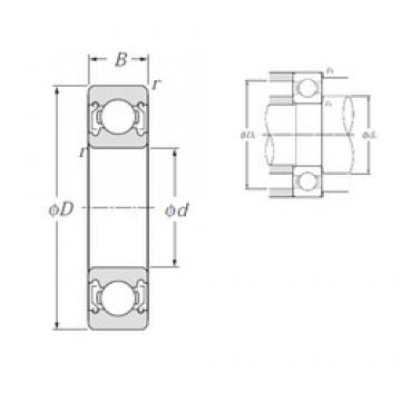 10 mm x 22 mm x 6 mm  NTN 6900ZZ Rolamentos de esferas profundas