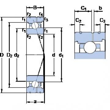 120 mm x 165 mm x 22 mm  SKF 71924 ACB/P4AL Rolamentos de esferas de contacto angular