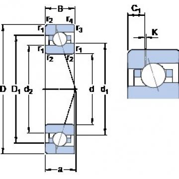 120 mm x 180 mm x 28 mm  SKF 7024 CE/HCP4AH1 Rolamentos de esferas de contacto angular