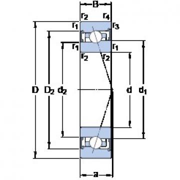 30 mm x 55 mm x 13 mm  SKF S7006 CB/HCP4A Rolamentos de esferas de contacto angular