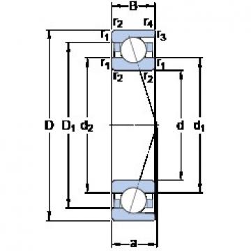 10 mm x 22 mm x 6 mm  SKF 71900 ACD/P4A Rolamentos de esferas de contacto angular