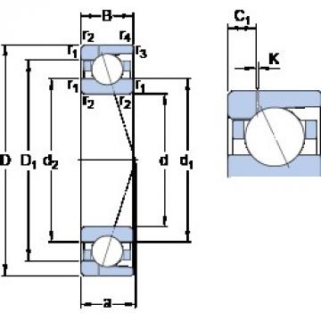 100 mm x 140 mm x 20 mm  SKF 71920 ACD/P4AH1 Rolamentos de esferas de contacto angular