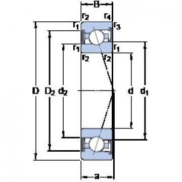 10 mm x 26 mm x 8 mm  SKF S7000 CE/HCP4A Rolamentos de esferas de contacto angular