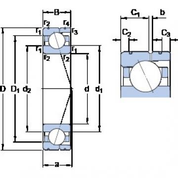 105 mm x 160 mm x 26 mm  SKF 7021 CD/HCP4AL Rolamentos de esferas de contacto angular