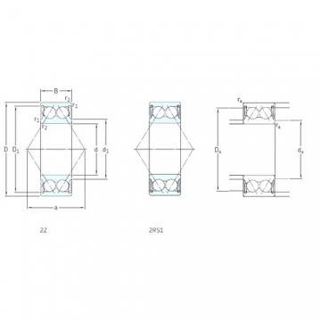 35 mm x 72 mm x 27 mm  SKF E2.3207A-2Z Rolamentos de esferas de contacto angular