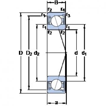 10 mm x 22 mm x 6 mm  SKF S71900 CD/HCP4A Rolamentos de esferas de contacto angular