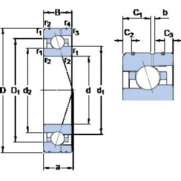 120 mm x 180 mm x 28 mm  SKF 7024 ACE/P4AL Rolamentos de esferas de contacto angular