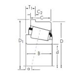 101,6 mm x 180,975 mm x 48,006 mm  Timken 780/772-B Rolamentos de rolos gravados