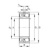 240 mm x 500 mm x 155 mm  FAG 22348-E1A-MB1 Rolamentos esféricos de rolamentos