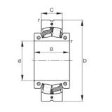 160 mm x 320 mm x 131 mm  FAG 222SM160-TVPA Rolamentos esféricos de rolamentos