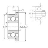 2 mm x 5 mm x 1,5 mm  NTN FL682 Rolamentos de esferas profundas