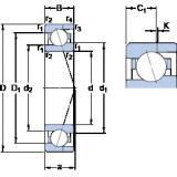 15 mm x 28 mm x 7 mm  SKF 71902 ACE/P4AH Rolamentos de esferas de contacto angular