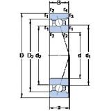 120 mm x 180 mm x 28 mm  SKF 7024 ACB/P4A Rolamentos de esferas de contacto angular