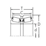 Timken H127746/H127715AD Rolamentos de rolos gravados