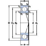 8 mm x 19 mm x 6 mm  SKF 719/8 ACE/HCP4A Rolamentos de esferas de contacto angular