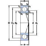 95 mm x 130 mm x 18 mm  SKF 71919 ACE/HCP4A Rolamentos de esferas de contacto angular