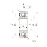 25 mm x 65 mm x 19 mm  NTN SX0590LUN Rolamentos de esferas profundas