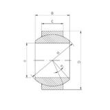 10 mm x 22 mm x 12 mm  ISO GE 010 HS Rolamentos simples