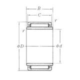 10 mm x 22 mm x 12,2 mm  NSK LM152212 Rolamentos de agulha