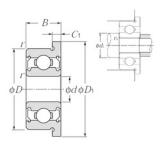 2 mm x 6 mm x 3 mm  NTN FL692SSA Rolamentos de esferas profundas