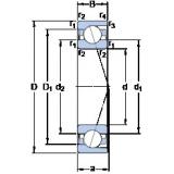 110 mm x 170 mm x 28 mm  SKF 7022 CD/P4A Rolamentos de esferas de contacto angular