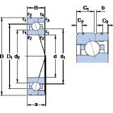 40 mm x 68 mm x 15 mm  SKF 7008 CE/P4AL Rolamentos de esferas de contacto angular